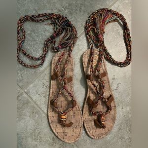 Colorful Lace up Sandals